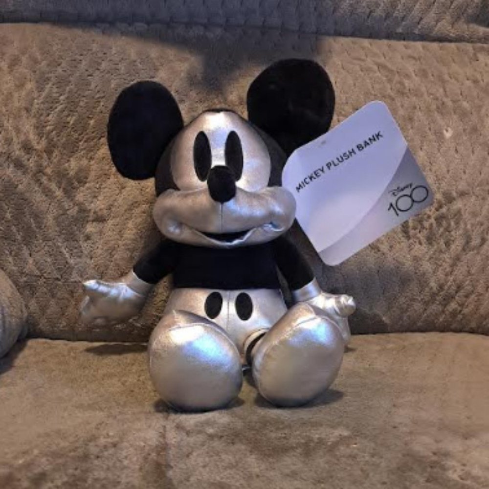 NEW Disney 100 Plush Mickey Mouse Bank
